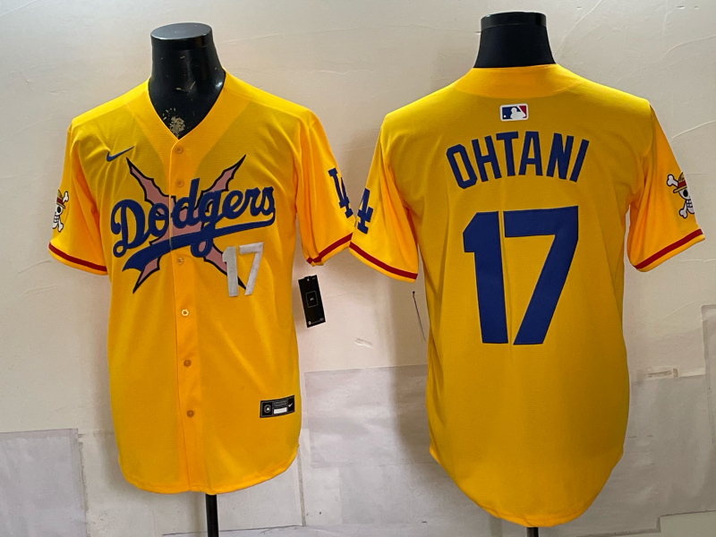 men Los Angeles Dodgers #17 Ohtani yellow Game 2026 Nike MLB Jersey 0716001